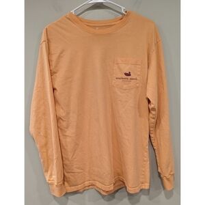 Southern Marsh Fly Fishing Graphic Orange Long Sleeve Tshirt Medium